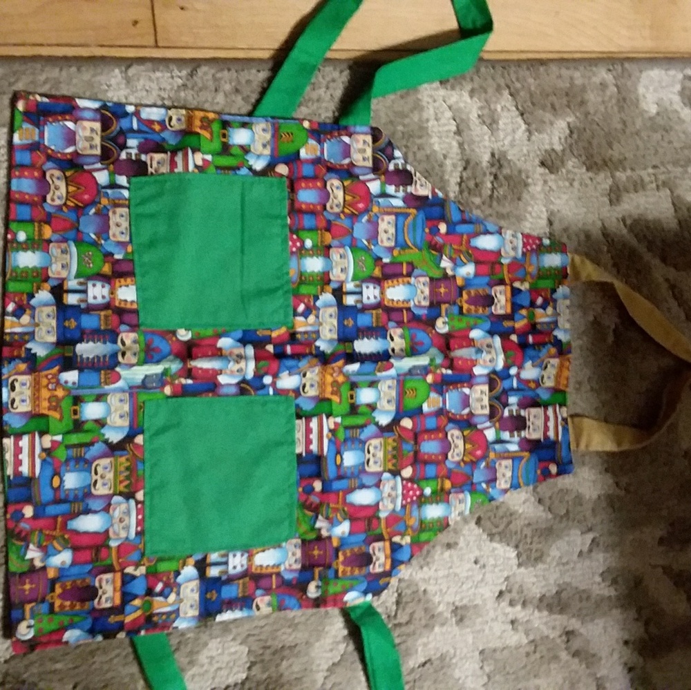 New handmade children's apron Christmas and all ye